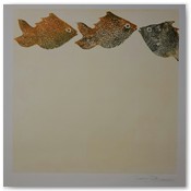 Friedrich Förder, 2010
"Fische"
Farbholzschnitt Unikat auf Büttenpapier
88 x 72 cm, Motiv: 64 x 65 cm, 540,- Euro
 
